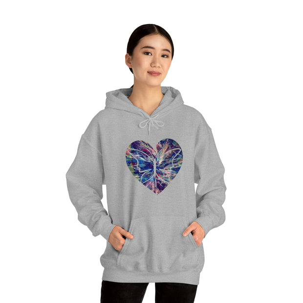 Heart Butterfly Unisex Heavy Blend™ Hooded Sweatshirt