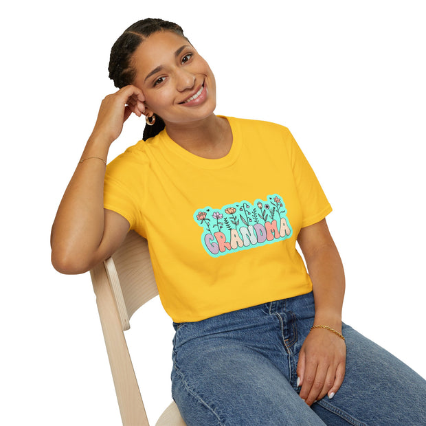 Grandma Flowers Unisex Softstyle T-Shirt