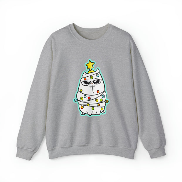Christmas cat Unisex Heavy Blend™ Crewneck Sweatshirt