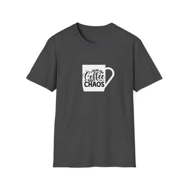 I Run on Coffee and Chaos Unisex Softstyle T-Shirt