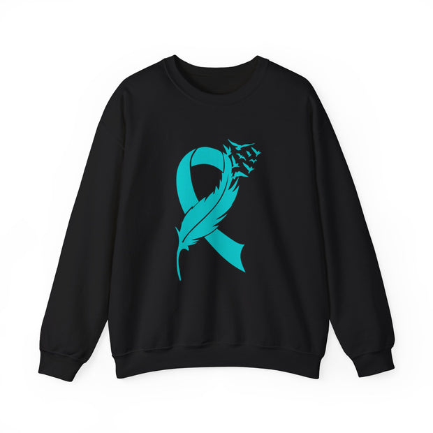 Teal Ribbon Unisex Heavy Blend™ Crewneck Sweatshirt