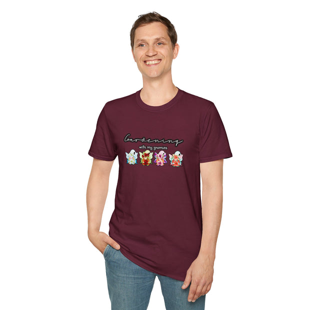 Gardening with my Gnomies Unisex Softstyle T-Shirt