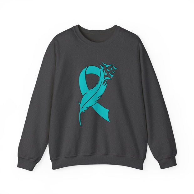 Teal Ribbon Unisex Heavy Blend™ Crewneck Sweatshirt
