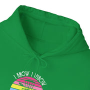I Know I Throw Like A Girl Unisex Heavy Blend™ Hooded Sweatshirt