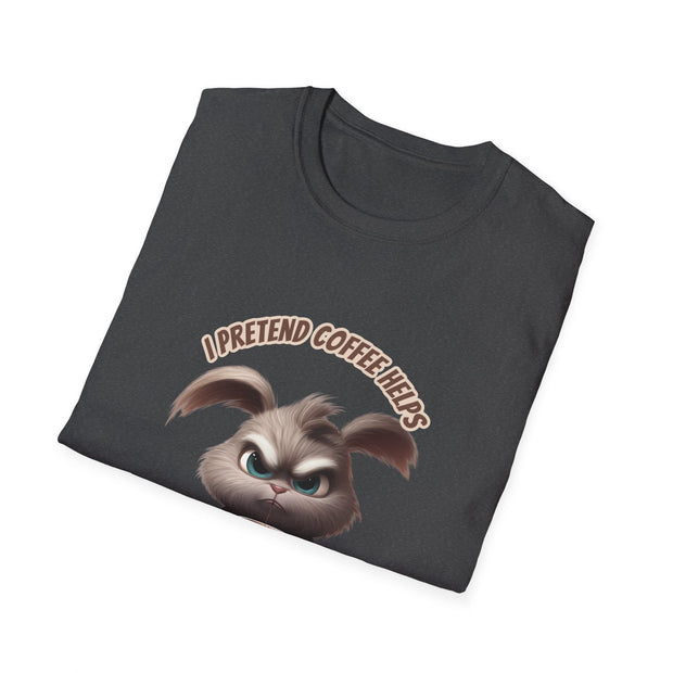 I Pretend that Coffee Helps Unisex Softstyle T-Shirt