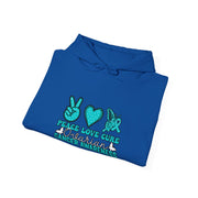 Peace Love Cure Unisex Heavy Blend™ Hooded Sweatshirt
