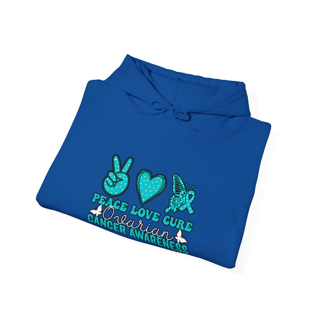 Peace Love Cure Unisex Heavy Blend™ Hooded Sweatshirt