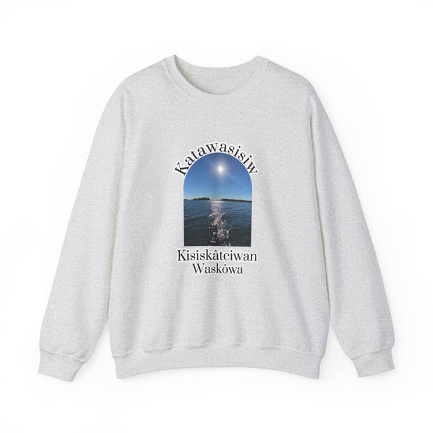 Cree Saskatchewan Skies Unisex Heavy Blend™ Crewneck Sweatshirt