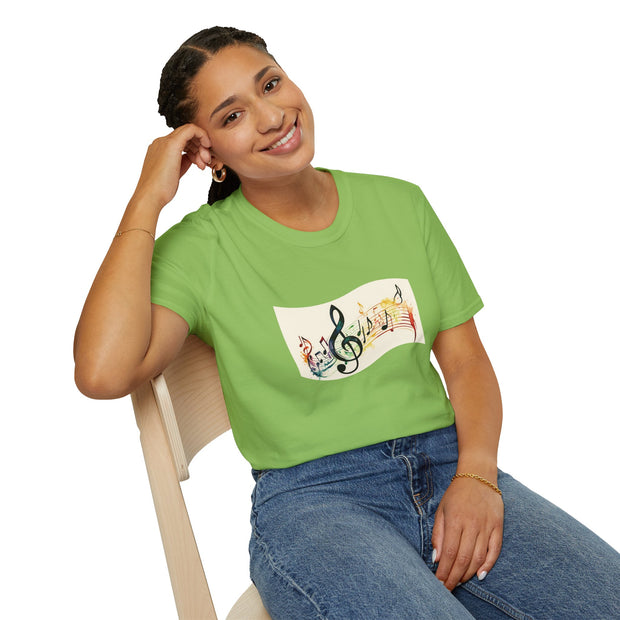 Musical Notes Unisex Softstyle T-Shirt
