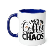 Coffee and Chaos Accent Mugs, 11oz