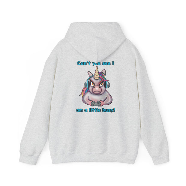 Busy Gaming Unicorn Unisex Heavy Blend™ Hooded Sweatshirt