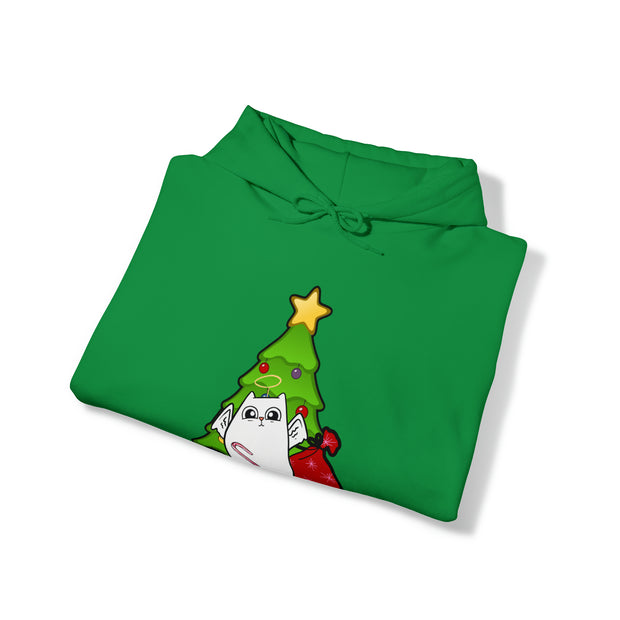 Christmas cat Unisex Heavy Blend™ Hooded Sweatshirt