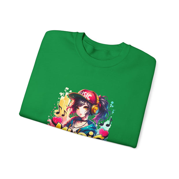 Graffiti Anime Girls Unisex Heavy Blend™ Crewneck Sweatshirt