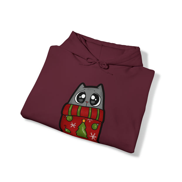 Christmas Cat Unisex Heavy Blend™ Hooded Sweatshirt