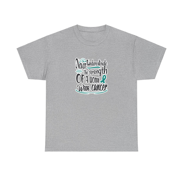 Ovarian Cancer Unisex Heavy Cotton Tee