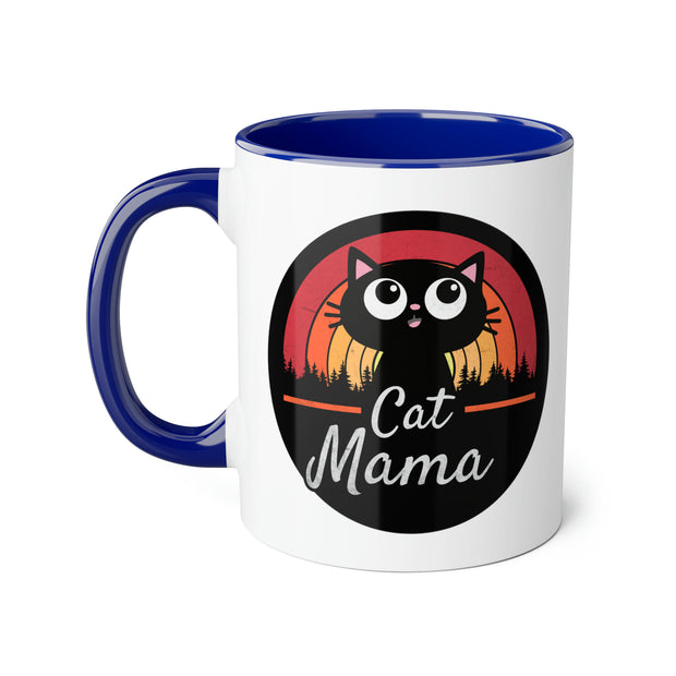 Cat Mama Accent Mugs, 11oz