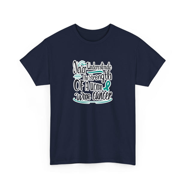 Ovarian Cancer Unisex Heavy Cotton Tee