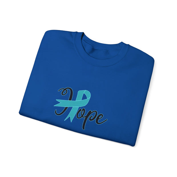 Ovarian Cancer Hope Unisex Heavy Blend™ Crewneck Sweatshirt