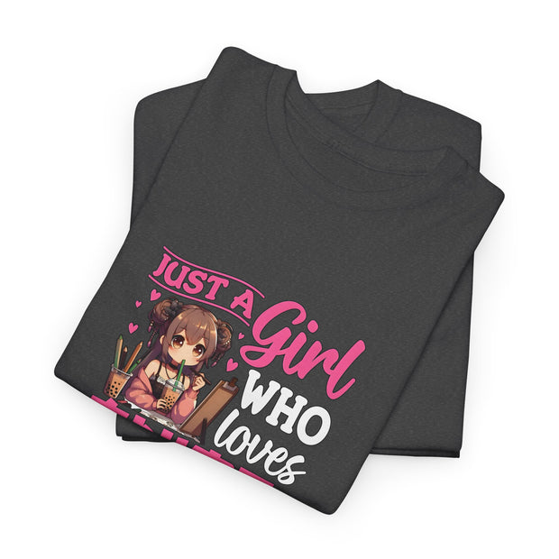 Anime, Boba, Sketching Unisex Heavy Cotton Tee
