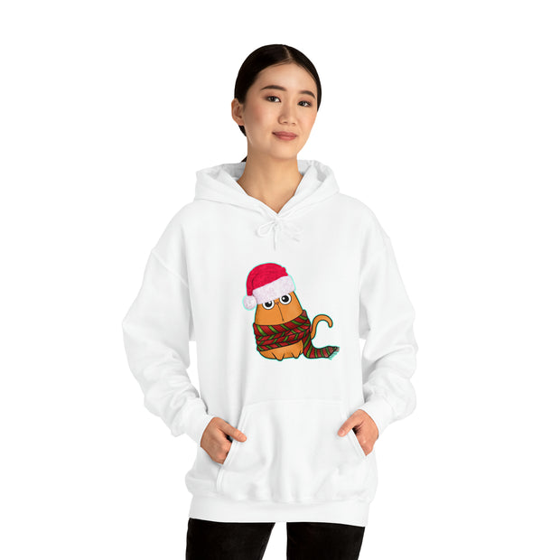 Christmas cat Unisex Heavy Blend™ Hooded Sweatshirt