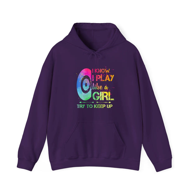 I Know I Play Like A Girl Unisex Heavy Blend™ Hooded Sweatshirt