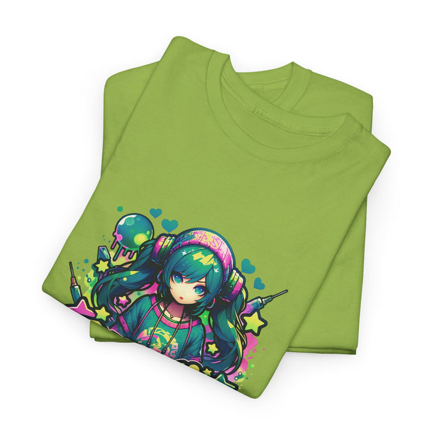 Graffiti Anime Girls Unisex Heavy Cotton Tee