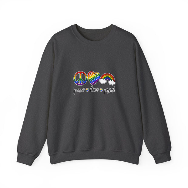 Peace Love Pride Unisex Heavy Blend™ Crewneck Sweatshirt