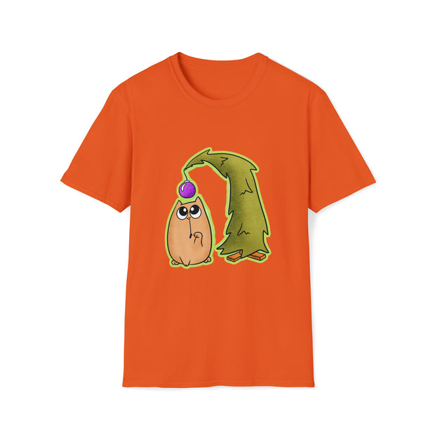 Christmas cat Unisex Softstyle T-Shirt