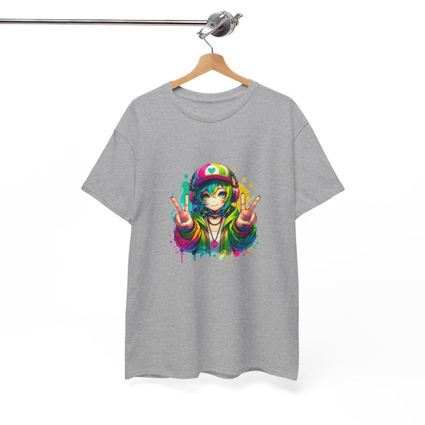 Graffiti Anime Girls Unisex Heavy Cotton Tee