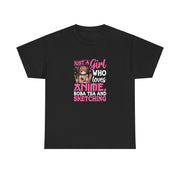 Anime, Boba, Sketching Unisex Heavy Cotton Tee