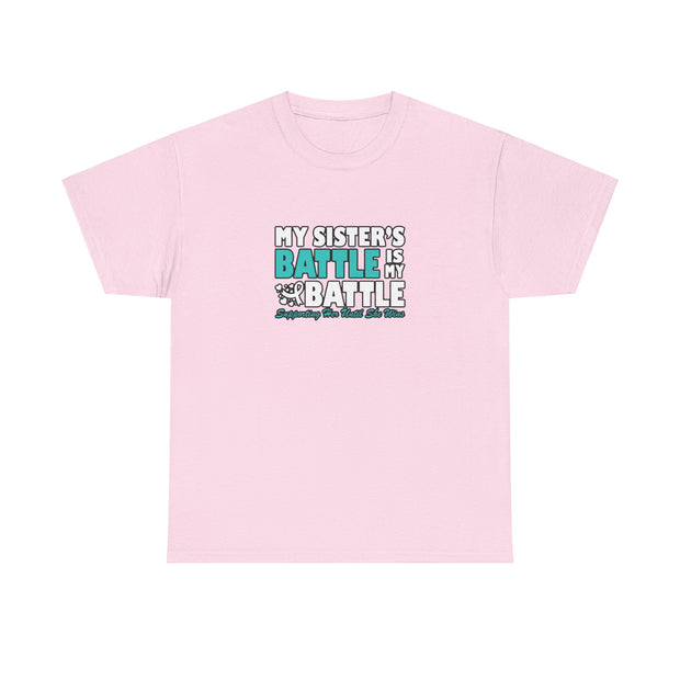 Sister Ovarian Cancer Unisex Heavy Cotton Tee