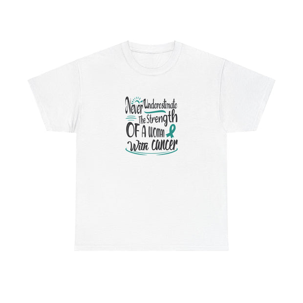 Ovarian Cancer Unisex Heavy Cotton Tee