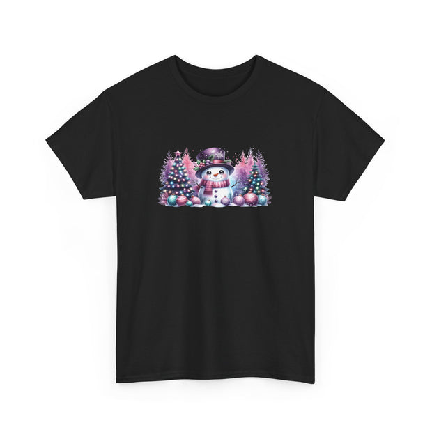 Pastel Snowman Unisex Heavy Cotton Tee