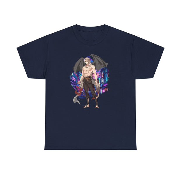 Anime Male Demon Unisex Heavy Cotton Tee