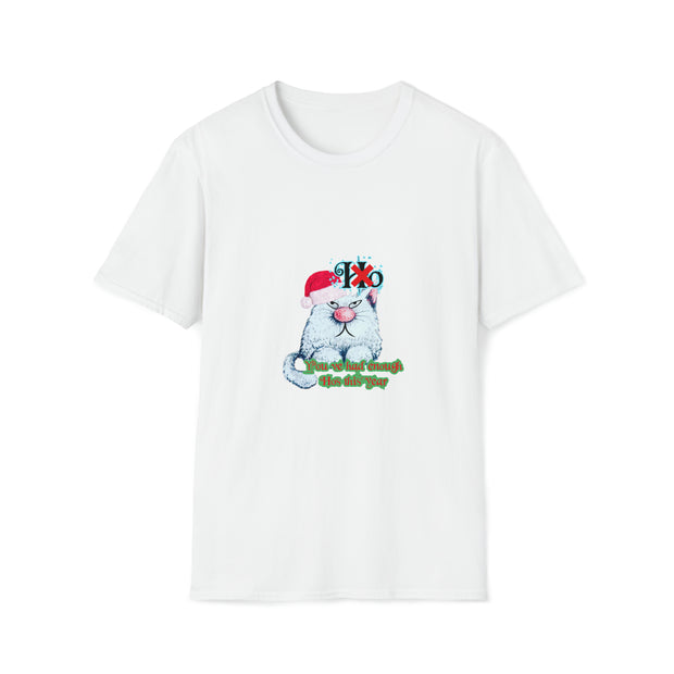 Christmas cat Unisex Softstyle T-Shirt