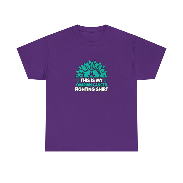 Ovarian cancer Unisex Heavy Cotton Tee