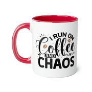 Coffee and Chaos Accent Mugs, 11oz