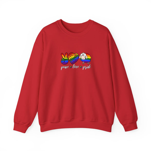 Peace Love Pride Unisex Heavy Blend™ Crewneck Sweatshirt