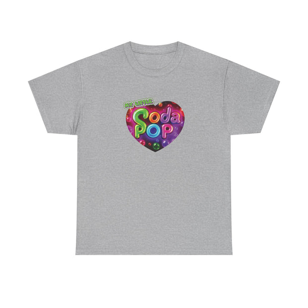 Soda Pop Heart Tee - Vintage Unisex Cotton T-Shirt, Casual Wear, Retro Graphic Tee, Gift for Soda Lovers, Summer Fashion