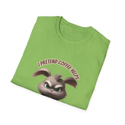 I Pretend that Coffee Helps Unisex Softstyle T-Shirt