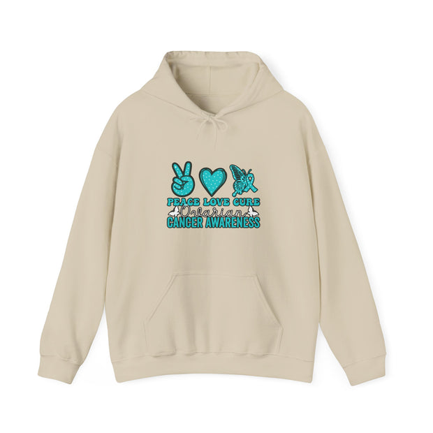 Peace Love Cure Unisex Heavy Blend™ Hooded Sweatshirt