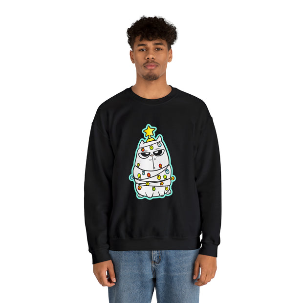 Christmas cat Unisex Heavy Blend™ Crewneck Sweatshirt