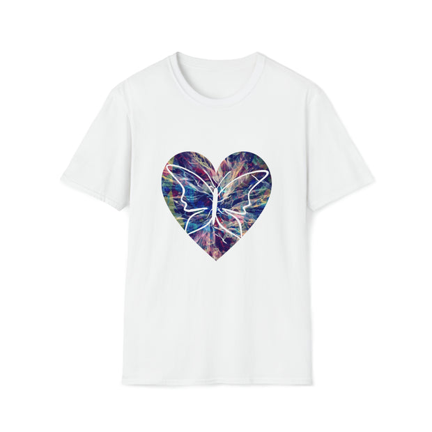 Heart Butterfly Unisex Softstyle T-Shirt