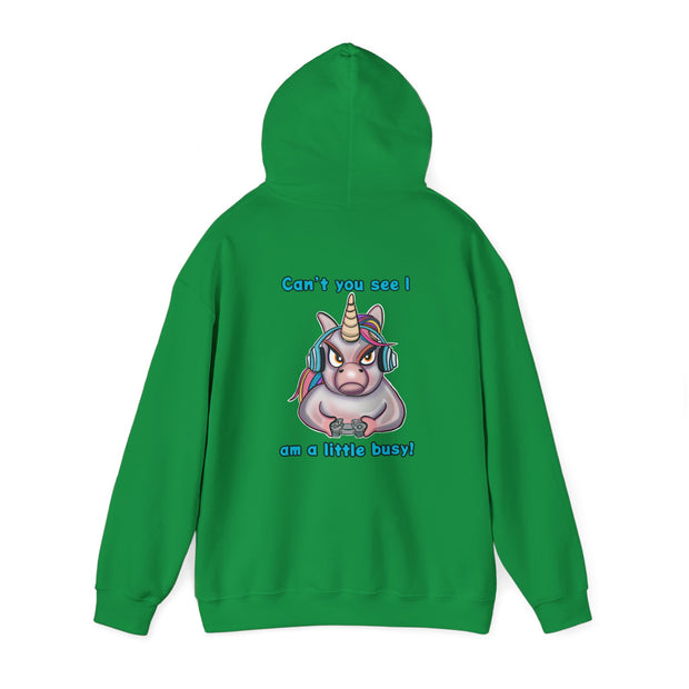 Busy Gaming Unicorn Unisex Heavy Blend™ Hooded Sweatshirt