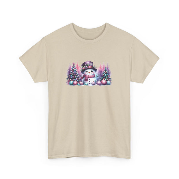 Pastel Snowman Unisex Heavy Cotton Tee