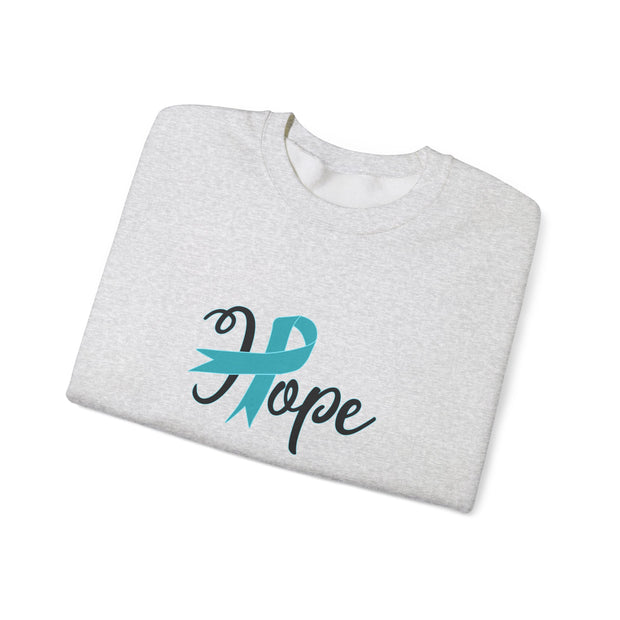 Ovarian Cancer Hope Unisex Heavy Blend™ Crewneck Sweatshirt