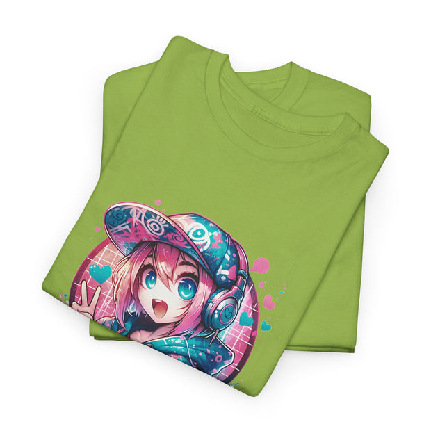 Graffiti Anime Girls Unisex Heavy Cotton Tee
