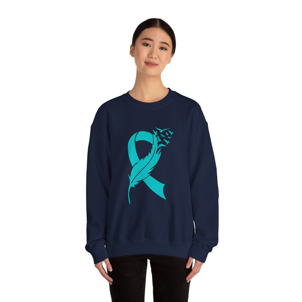 Teal Ribbon Unisex Heavy Blend™ Crewneck Sweatshirt