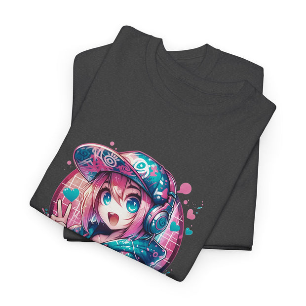 Graffiti Anime Girls Unisex Heavy Cotton Tee