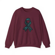 Ovarian Cancer Ribbon Unisex Heavy Blend™ Crewneck Sweatshirt